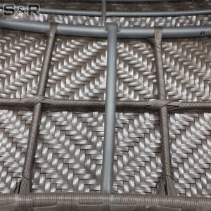 Conjunto de Sofás de Jardín en Forma de L, de Mimbre Sintético PE Resistente a los Rayos UV, con Estructura de Aluminio con Recubrimiento en Polvo, para Exteriores, Hoteles y Parques - Product Image 6