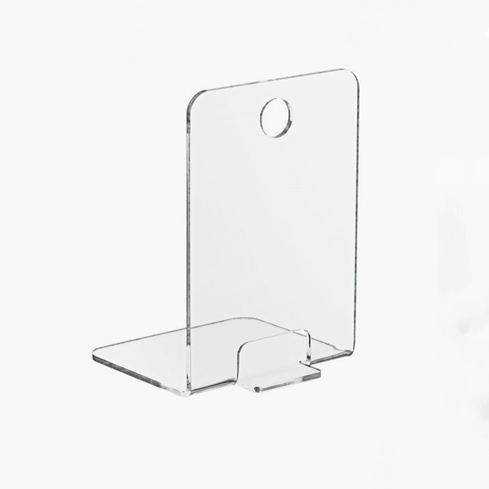 Пользовательский Настольный прозрачный акриловый стенд для книг с отверстием, глянцевые подставки для книг, дисплей для магазина рецептов