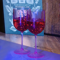 Gobelets à vin incassables en plastique Tritan 16oz personnalisés roses pour mariage élégant verre à vin rouge