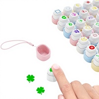 En gros, Mini tampon en plastique à touche unique, style Mahjong, à pression, pour journalisation et DIY, pour motifs à dessiner soi-même et motifs gagnants