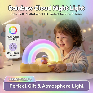 Lampe LED RGB à changement de couleur avec télécommande, rechargeable par USB, lumière d'ambiance pour chevet - Product Image 3