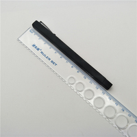 Stylo à bille promotionnel personnalisé de haute qualité avec logo, toucher doux, caoutchouc noir, clip métallique carré, plastique revêtu, 1,0 mm