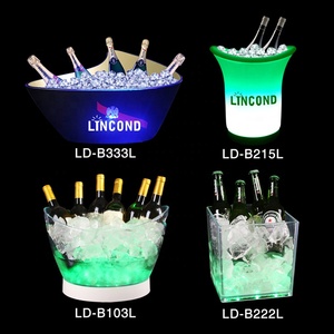 Tùy chỉnh nhựa <span class=keywords><strong>pp</strong></span> ps với ánh sáng LED <span class=keywords><strong>Ice</strong></span> <span class=keywords><strong>Bucket</strong></span> rượu sâm banh <span class=keywords><strong>Ice</strong></span> Cooler xô cho các sự kiện bên Bar Xmas - Product Image 4