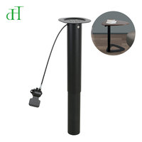 Sistema de Pedestal Ajustable de Alta Resistencia para Mesa, Placa de Montaje Circular con Operación por Cable para Comedor y Cafetería