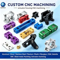 Boîtier d'actionneur en aluminium 6061 7075 usiné OEM, usinage CNC, coque à bride filetée pour assemblage de transmission de joint robotique servo