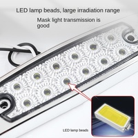 Feu de signalisation latéral LED large 12V-24V - Lampe d'angle multicolore pour camion et remorque, finition PC, ambre, rouge, blanc, bleu, vert, usage intensif