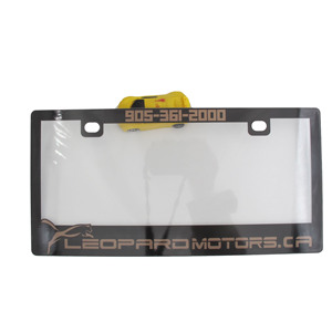 Cornice per Targa Auto Trasparente con Stampa UV Personalizzata, per Concessionari Auto USA e Canada - Product Image 1