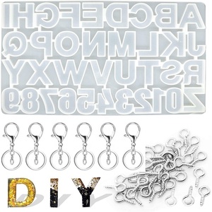 Commercio all'ingrosso piccolo alfabeto lettera e numero <span class=keywords><strong>di</strong></span> Silicone multiuso stampo <span class=keywords><strong>di</strong></span> cristallo trasparente resina epossidica per utensili da torta - Product Image 2