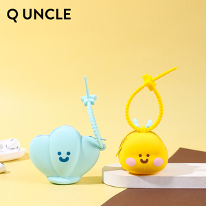 Q UNCLE ดีไซน์ บีกระเป๋าซิลิโคนลายการ์ตูนสำหรับเก็บเหรียญ, กระเป๋าใส่เหรียญดีไซน์เปลือกหอย - Product Image 1