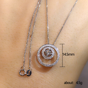 Collana con ciondolo in cristallo cavo per donna, gioielli alla moda con catena a O scintillante - Product Image 5