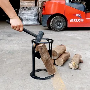 Ev el yakacak odun işlemci Splitter kıyıcı makinesi manuel ahşap kesici kütük yarıcı