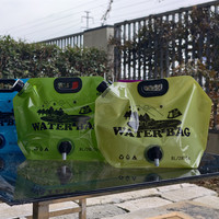 Sac à eau portable et durable en PET avec robinet de stockage pour camping, randonnée, voyage, urgence, sport, eau minérale YAE-PACK
