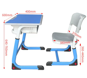 Ensemble de chaise de bureau réglable <span class=keywords><strong>en</strong></span> ABS bleu pour les cours de <span class=keywords><strong>soutien</strong></span> <span class=keywords><strong>scolaire</strong></span> des élèves du primaire et du secondaire, fabriqué <span class=keywords><strong>en</strong></span> Chine - Product Image 5