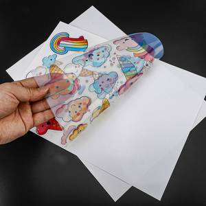 Autocollants de dessins animés en PVC transparents, imperméables, autocollants, pour cadeaux, artisanat, formes irrégulières, étiquettes d'impression numérique - Product Image 1