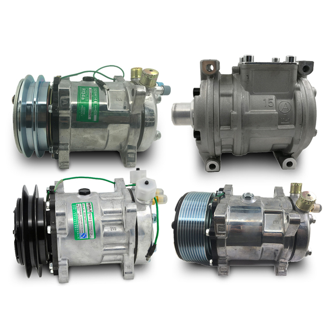 Dc 12V 24V Ac Compressor for Universal Truck 5H14 7H15 508 709 5H11 7H13 Air Conditioning Compressor