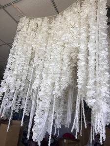 Flores Artificiales Colgantes de Techo de 1M*1M, Color Blanco, Estilo Viento, Personalizables en Tamaño y Color, Decoración <span class=keywords><strong>para</strong></span> Bodas, Gran Venta - Product Image 6