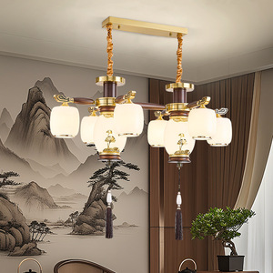 EYPHI Chinese Style Pendant <b>Light</b> Solid Wood 15-30 Sqm Home Use Bedroom Living Room <b>Ceiling</b> Lamp - Product Image 2