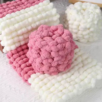 Kit de bricolage à grande boule pour tricot fait main haute ténacité fil mélangé teint en coton boucle épaisse crochet pour canapé coussin tapis