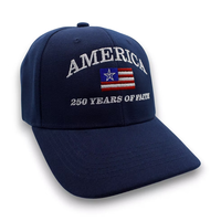 Casquette de baseball vintage OEM America 250th Anniversary, souvenir patriotique, 6 panneaux, coton lavé, broderie personnalisée