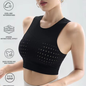Custom Logo Printing Fitness Tank Short Sleeve Plain Marathon Mesh Crop Top Womens Sports <b>Singlet</b> Sleeveless Tank Sexy Crop Top - Product Image 1