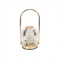 Lampe de bureau LED sans fil en forme de boule, réglable en couleur, avec recharge USB Type-C, variateur tactile, portable, en métal, éclairage d'ambiance 5V