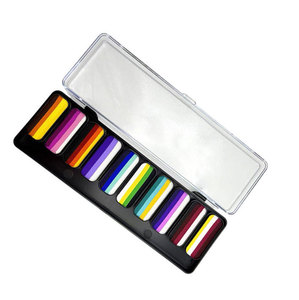 Palette de 10 couleurs intégrées pour maquillage enfant, peinture pour le visage à base de pigments hydrosolubles pour maquillage de scène - Product Image 5