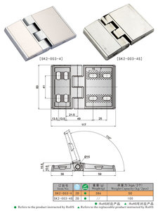 SK2-003 shangkun nhà sản xuất mông bản lề cho lò buồng bản lề - Product Image 2