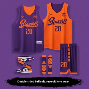 Maillot de basket-ball double face sur mesure pour hommes et femmes Nouvel uniforme d'équipe d'entraînement de style américain pour les achats de groupes de compétition - Product Image 2