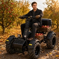 Scooter tout-terrain ATV haute puissance 8000W avec batterie 76V 59Ah, autonomie de 150 km, suspension indépendante à 4 roues