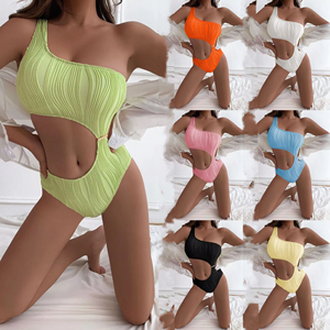 Bikini <span class=keywords><strong>perizoma</strong></span> elastico Ultra sottile da donna Set costume intero Sexy in tinta unita stile fasciatura costumi da bagno brasiliani 2121 - Product Image 2