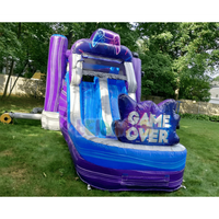 Château gonflable avec contrôleur de jeu vidéo, Moonwalk Gamer, château gonflable avec toboggan pour fête