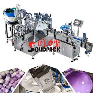 Solidpack liquid color pigment automatic small bottle filling and capping machine