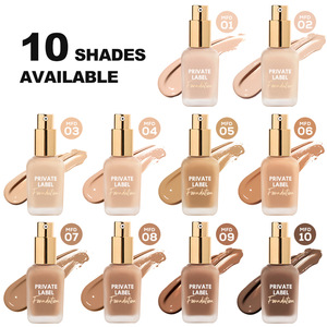 Maquillage pour le visage de marque privée Fond de teint mat à couverture complète Maquillage imperméable longue durée Fond de teint liquide correcteur éclaircissant - Product Image 4