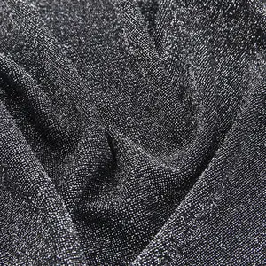 Fabric Wholesale Shiny Nylon/spandex/metallic Lurex Knitted Luxury Stretch Fabric Spandex Fabric Lightweight In-stock Items 75D