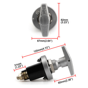 Interrupteur de déconnexion de batterie 1500 ampères en aluminium pour bateaux marins, idéal pour le démarrage de véhicules automobiles et de yachts - Product Image 5