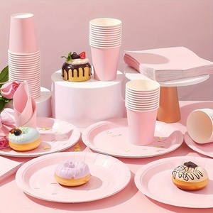 Custom Logo Food Grade <strong>Pink</strong> Greaseproof <strong>Paper</strong> <strong>Cup</strong> Single Wall Design For Wine &amp; Tequila For Party Wedding Birthday Celebrations - Product Image 3