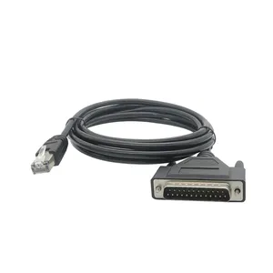 كابل وحدة تحكم من ذكر إلى ذكر, كابل إيثرنت مخصص DB25 إلى RJ45 8P8C لوحدة التحكم من ذكر إلى ذكر لكابل كمبيوتر الاتصالات