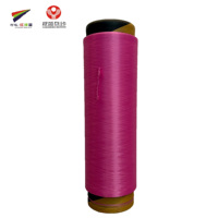 Fil DTY 100% Polyester 75D/36F 75D/72F, faiblement élastique, semi-terne, teint, anti-boulochage et haute ténacité pour la couture