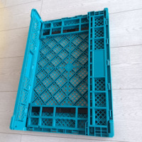 Panier à fruits pliable en plastique PP HDPE grande capacité, bac de rangement empilable en plastique pliable pour la vente en gros