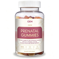 Gummies prénatales avec 26 vitamines, choline, folate, soutien enzymatique, 100 % végétarien, sans OGM