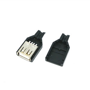 หัวต่อ <span class=keywords><strong>USB</strong></span> 2.0 Type <span class=keywords><strong>A</strong></span> แบบ 4 พิน ตัวผู้และตัวเมีย แบบเชื่อมต่อสายด้วยการบัดกรี พร้อมปลอกพลาสติก สำหรับสายดาต้า - Product Image 5