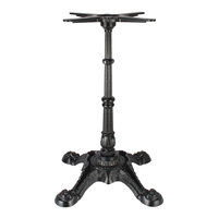 Pied de table industriel rétro noir robuste en métal et fonte, base de table croisée antique pour mobilier de bar, restaurant, salle à manger, café, bistrot
