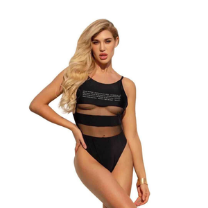 Maillot de bain une pièce grande taille HDJ, effet ventre plat, découpes, taille haute, monokini Dy81221 - Product Image 2