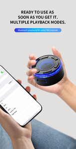 IPX6 Waterproof Outdoor <b>Speaker</b> With 1200mAh Rechargeable battery <b>Portable</b> Audio <b>Speaker</b> with RGB Light LED display FM Function - Product Image 3