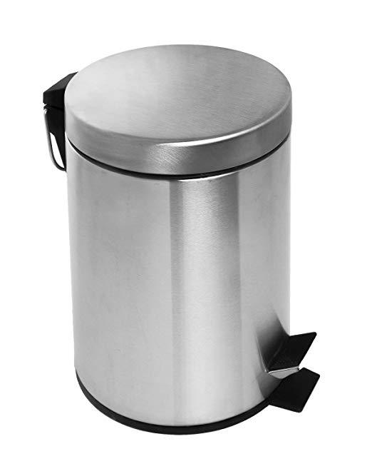 Bonne Vente En Acier Inoxydable 5L Forme Ronde Poubelle À Pédale Pour La Maison et La Cuisine