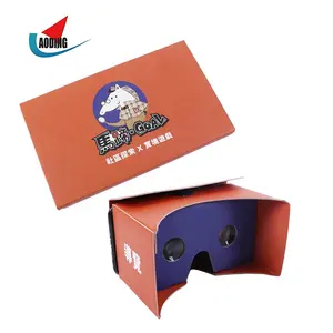 スマートフォン用フラットGoogleCardboardバーチャルリアリティVRカートンゴーグル3DメガネVRヘッドセットが10% 割引