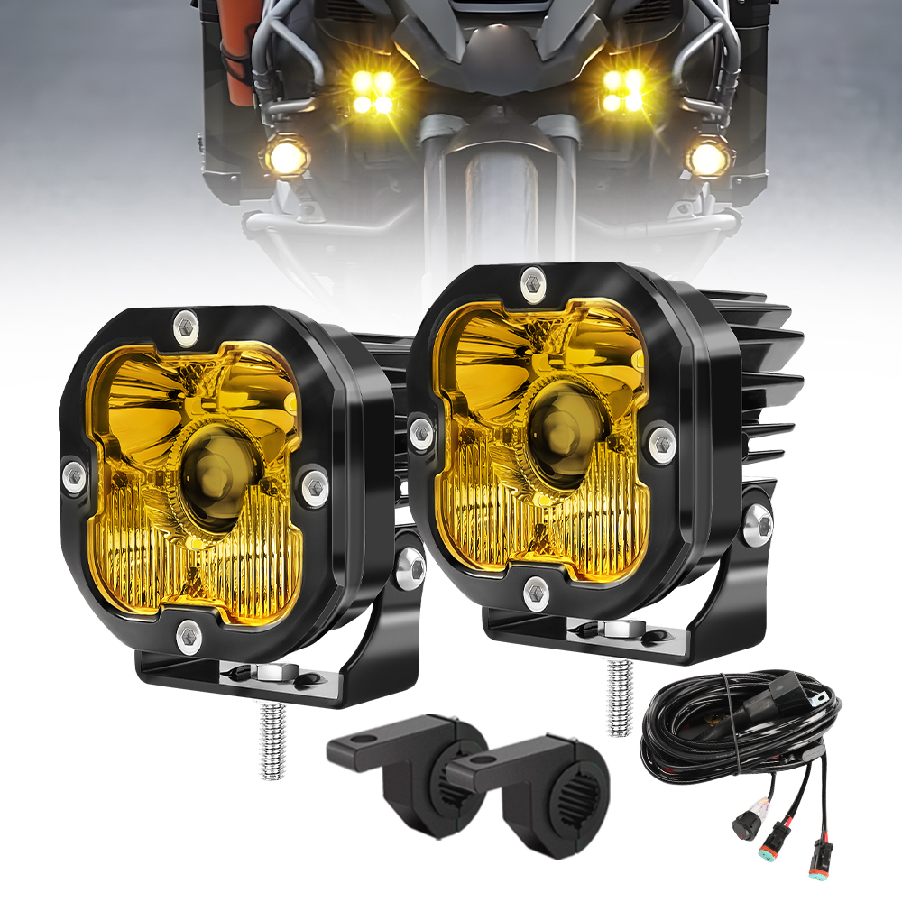 Super Bright Off Road Led Work Light 12V 24V 100W 1000M Led Spot Fog Light Pods 3 Inch for Porsche Cars RZR SXS