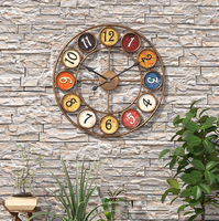 Jam Dinding Gaya Industri Baru 2026 Bentuk Bulat Warna-warni Reloj De Pared Jam Dinding Gantung untuk Kantor Dapur