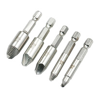1/4 "tige hexagonale endommagé vis extracteur foret ensemble dépouillé cassé vis boulon extracteur extracteur sortir Kit d'outils de démolition