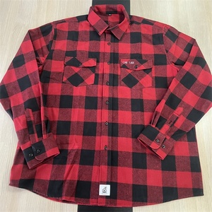Camicie in Flanella 100% Cotone con <span class=keywords><strong>Polsini</strong></span> Regolabili, Doppia Chiusura a Bottoni, Tasca sul Petto con Risvolto e Ricamo - Product Image 1